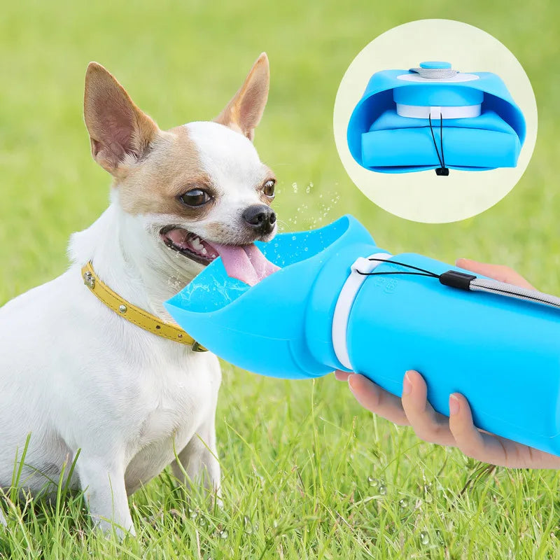 Foldable Silicone Pet Water Bottle (550ml)