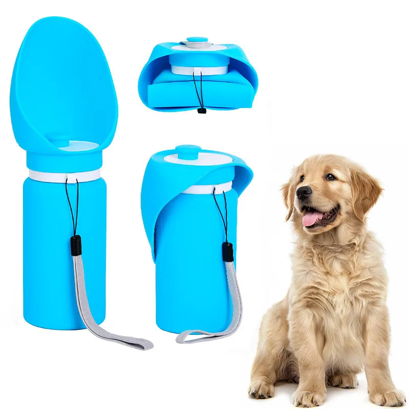 Foldable Silicone Pet Water Bottle (550ml)