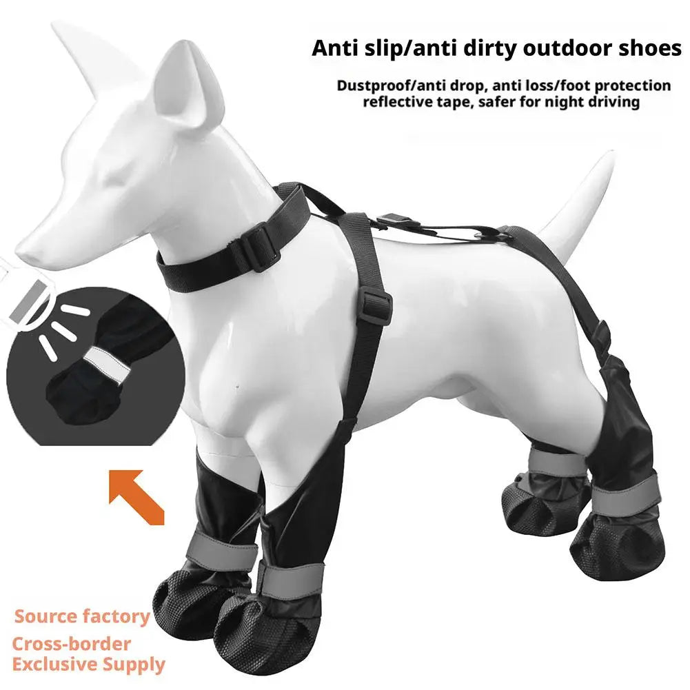 Waterproof Anti-Slip Dog Rain Boots