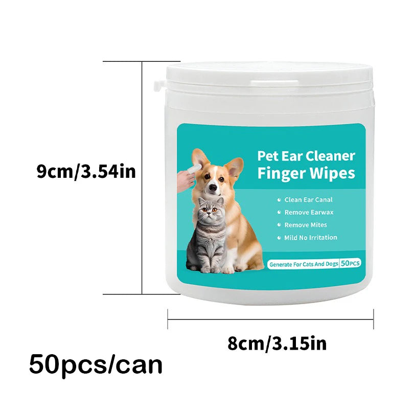 Pet Ear Cleaning Wipes (Fingertip)