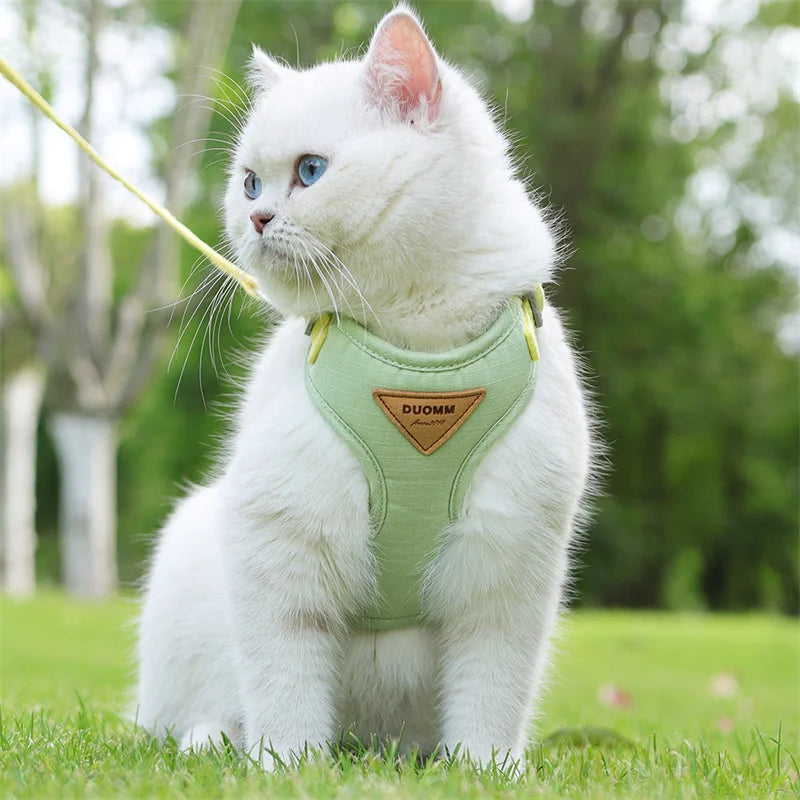 Breathable Pet Harness & Leash Set for Cats & Small Dogs