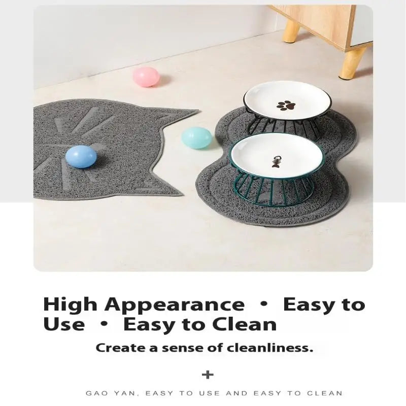 Elevated Ceramic Pet Bowl with Metal Stand