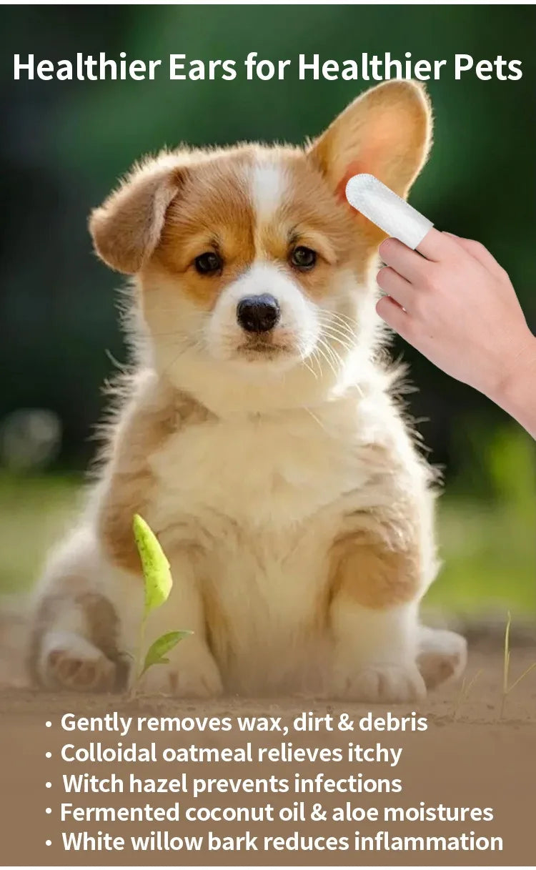 Pet Ear Cleaning Wipes (Fingertip)