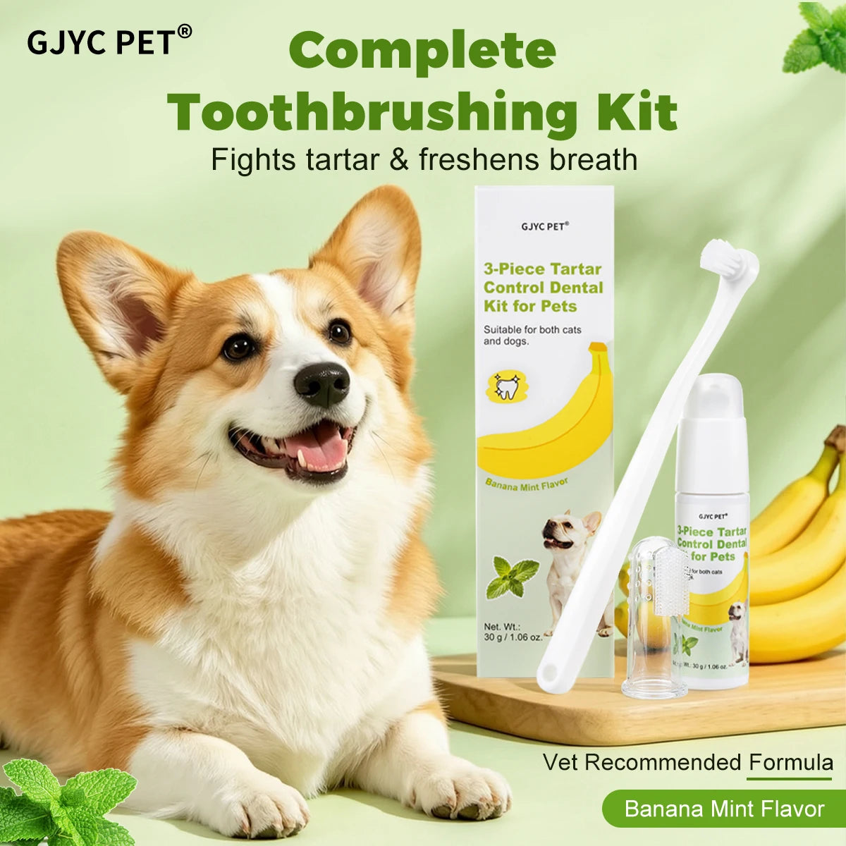 3-Piece Dental Care Kit (Banana Mint)