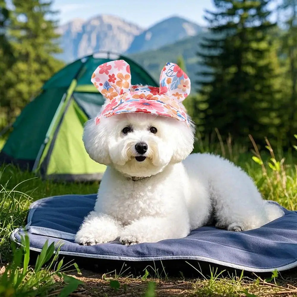 Adjustable Sun Hat for Small & Medium Dogs