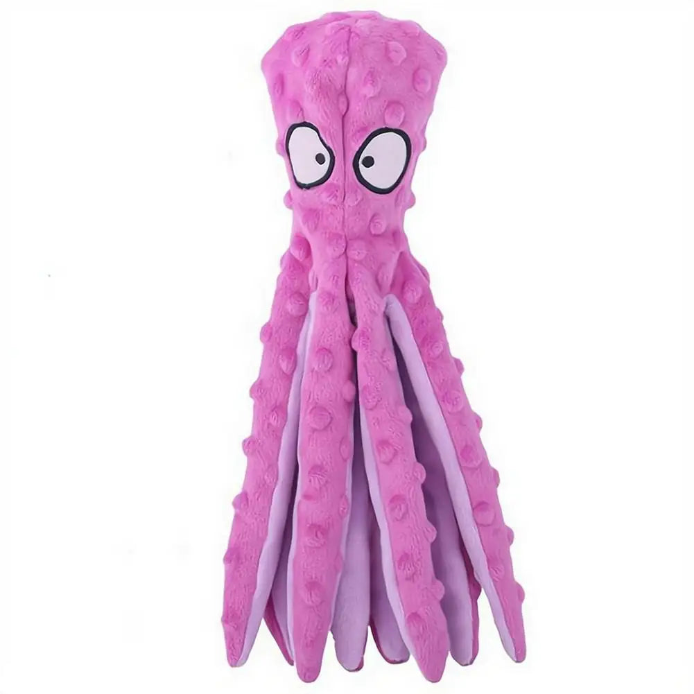 Squeaky Octopus Plush Dog Toy