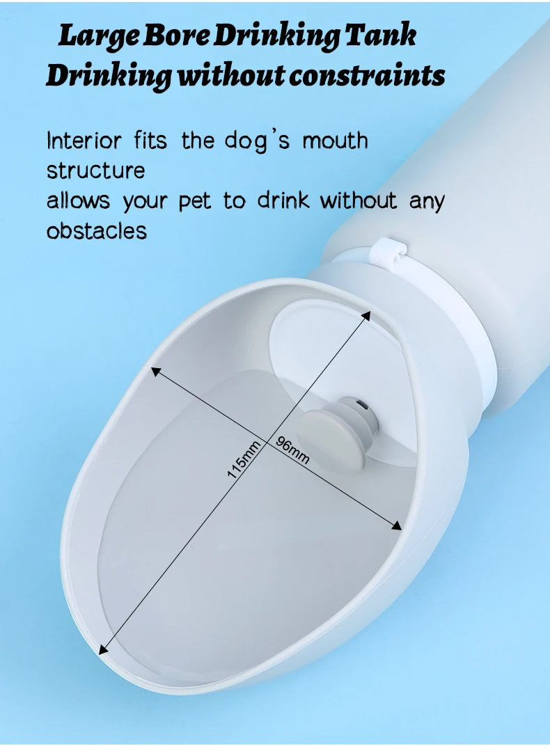 Foldable Silicone Pet Water Bottle (550ml)