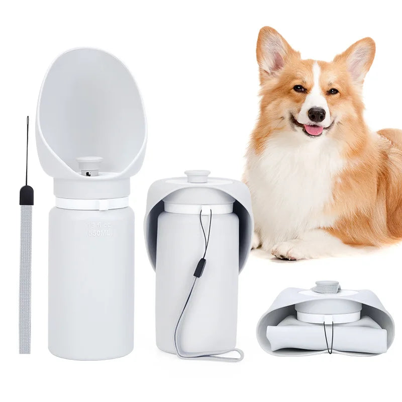 Foldable Silicone Pet Water Bottle (550ml)