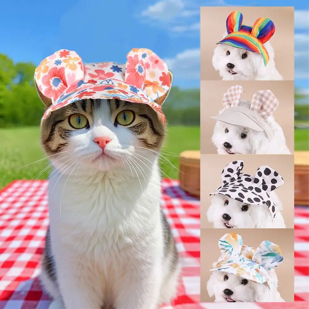 Adjustable Sun Hat for Small & Medium Dogs