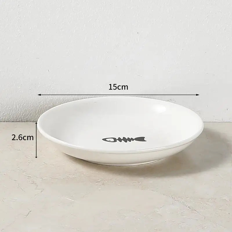 Elevated Ceramic Pet Bowl with Metal Stand