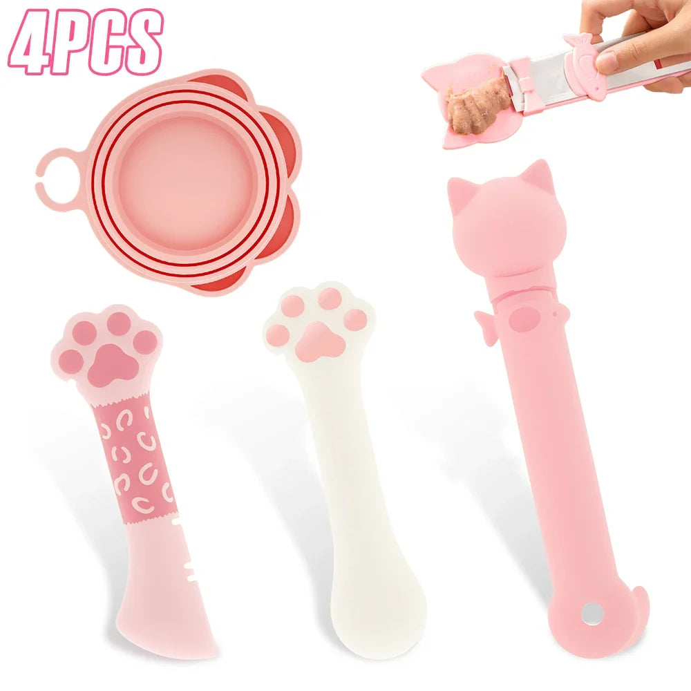 Silicone Cat Feeding Spoons (4-Pack)