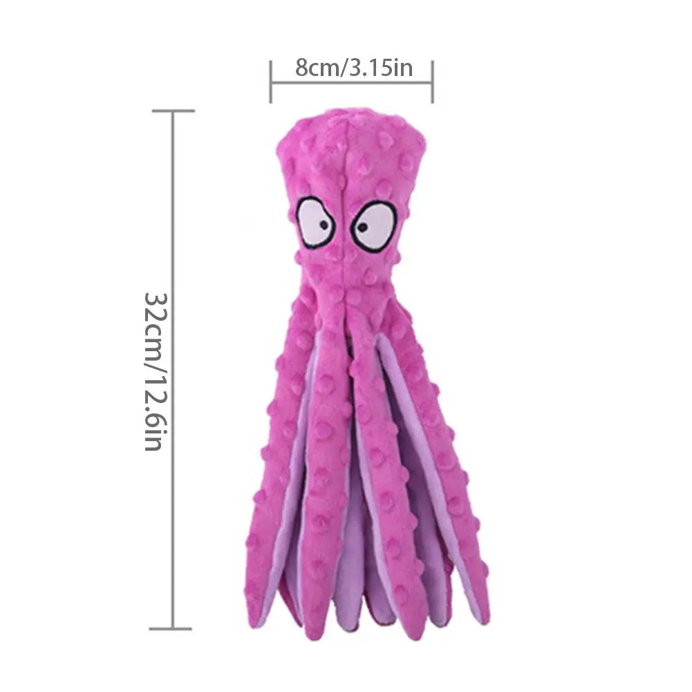 Squeaky Octopus Plush Dog Toy