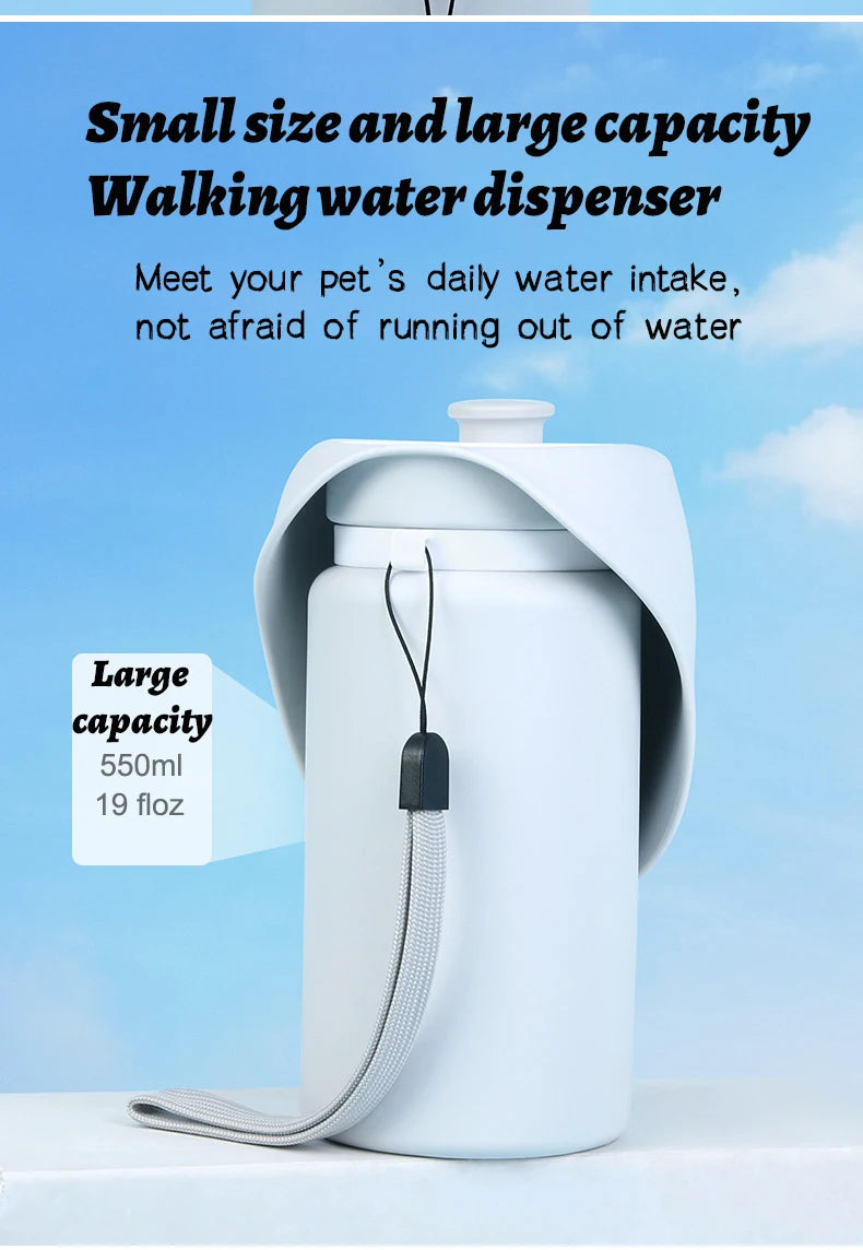 Foldable Silicone Pet Water Bottle (550ml)