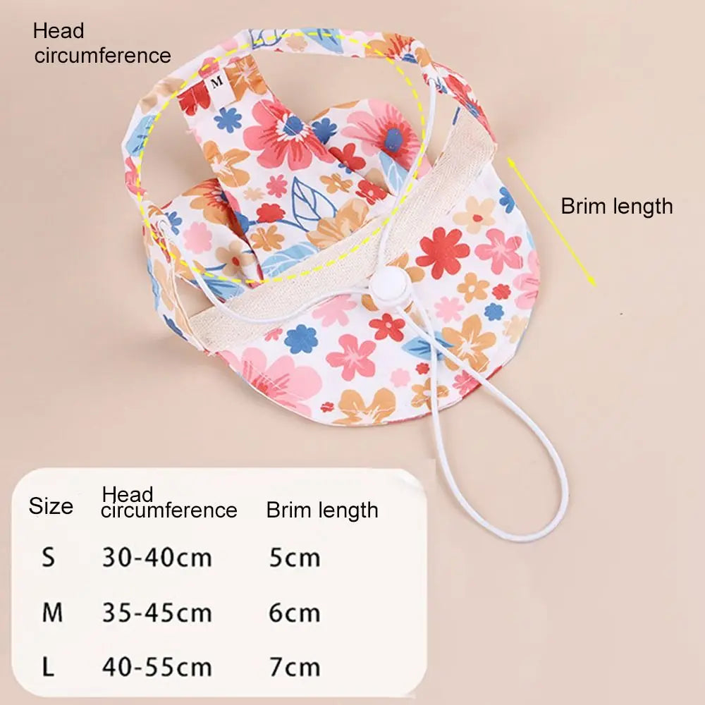 Adjustable Sun Hat for Small & Medium Dogs