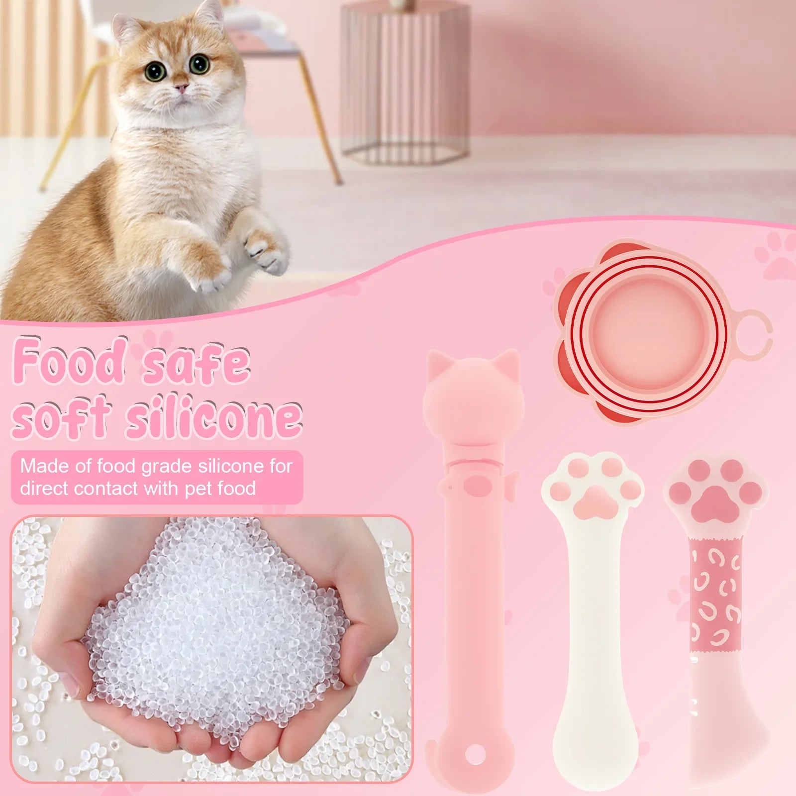 Silicone Cat Feeding Spoons (4-Pack)