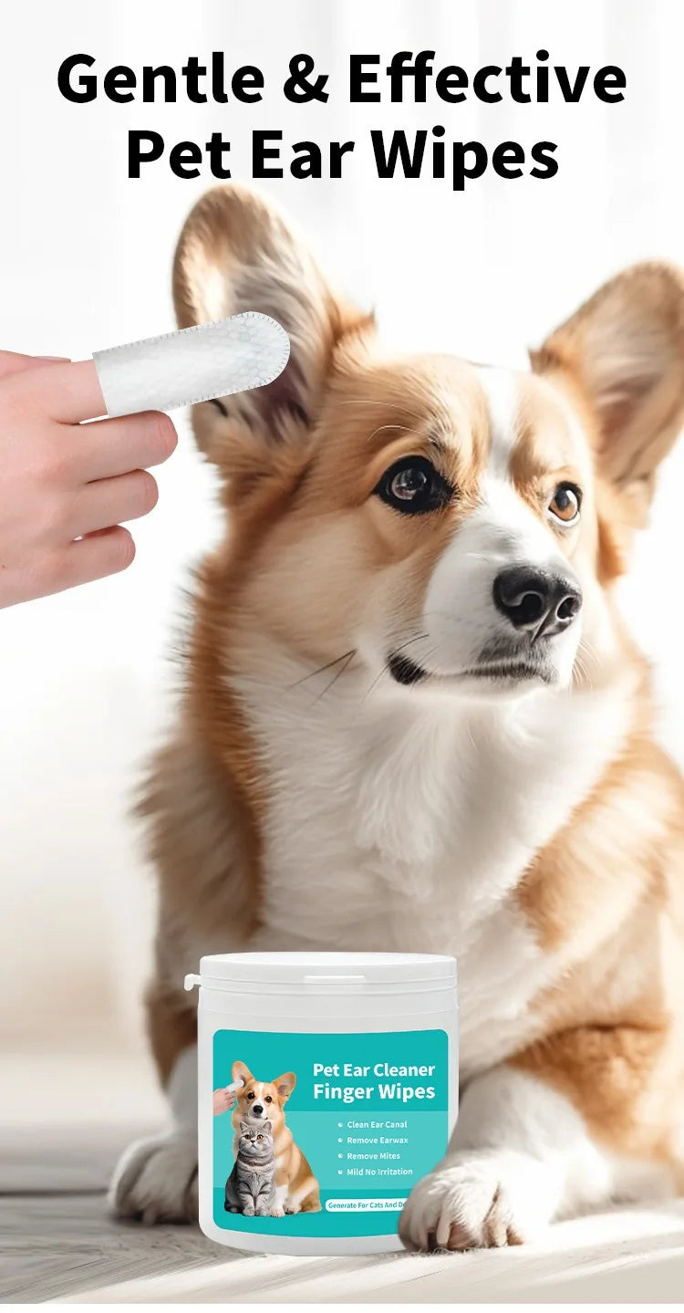 Pet Ear Cleaning Wipes (Fingertip)