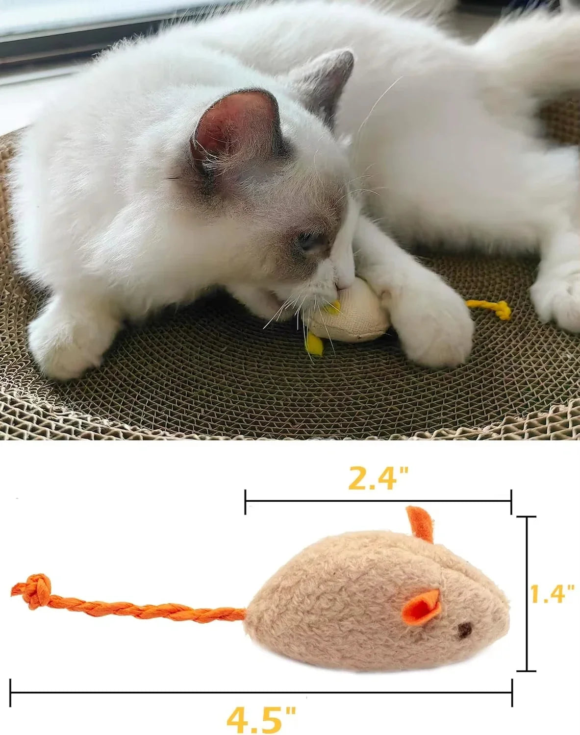 Catnip Mouse Toys, 5-Pack
