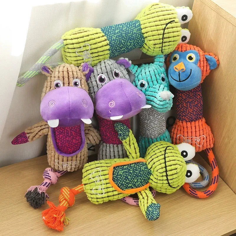 Corduroy Squeaky Dog Toys